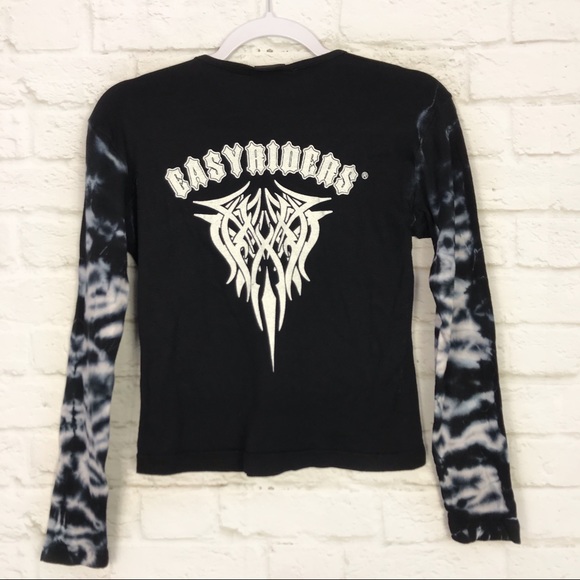 Easyriders Motorcyle Tyedye LongSleeve Cotton Top - Picture 4 of 6